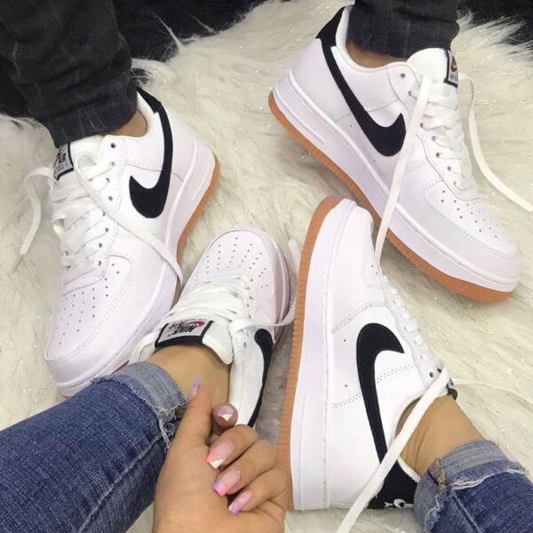 force blanca chulo negro suela goma AIR FORCE ONE WHITE OBSIDIAN