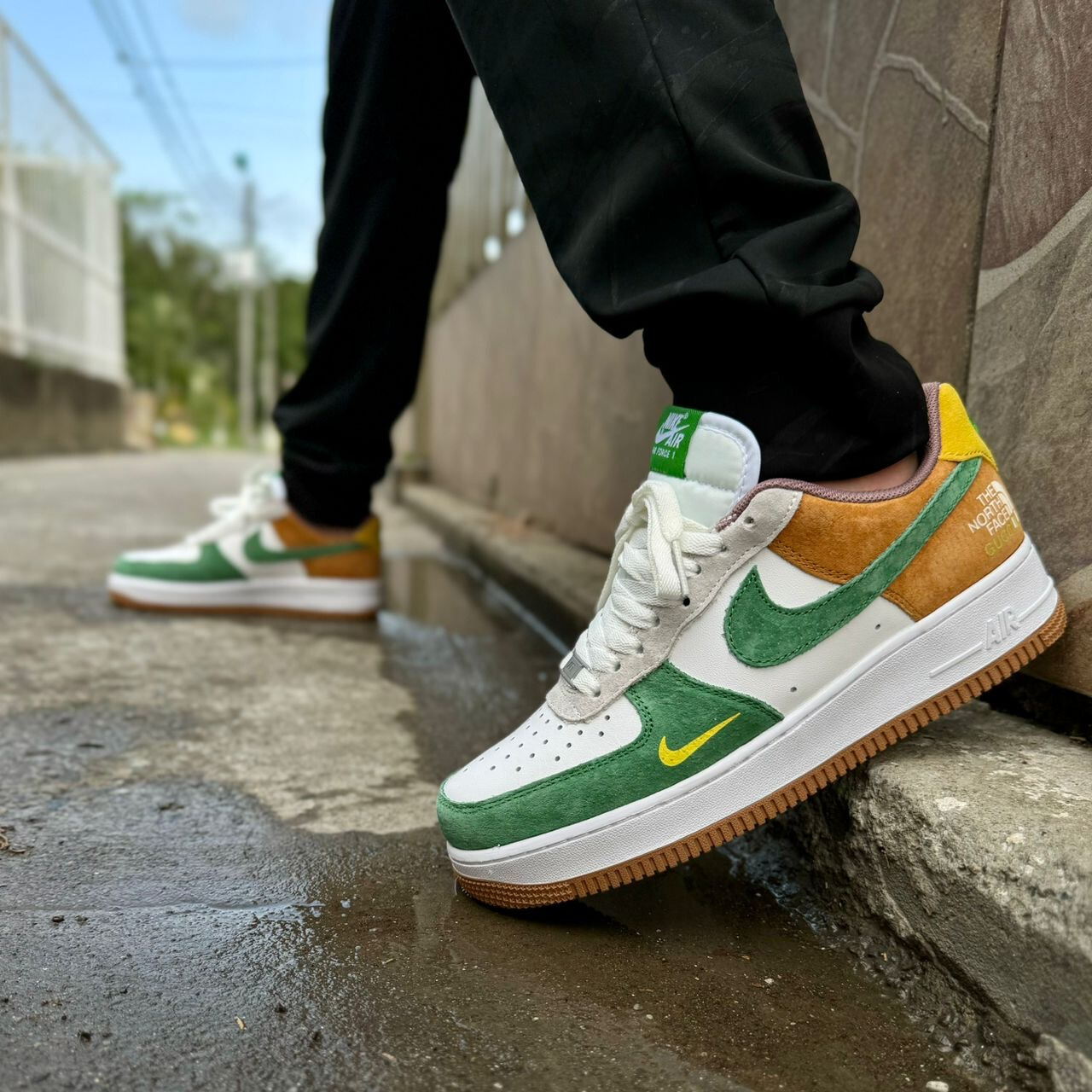 NIKE AIR FORCE ONE BLANCA VERDE shoopsneakers