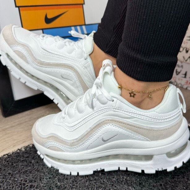 NIKE AIR MAX 97 BLANCA BLANCA shoopsneakers