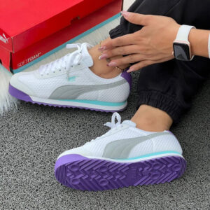 PUMA ROMA BLANCA MORADA