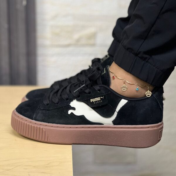 PUMA SUEDE NEGRA SUEDA GOMA PUMA SUEDE NEGRA SUELA GOMA