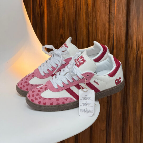 ADIDAS SAMBA CORAZONES BLANCA ROSA