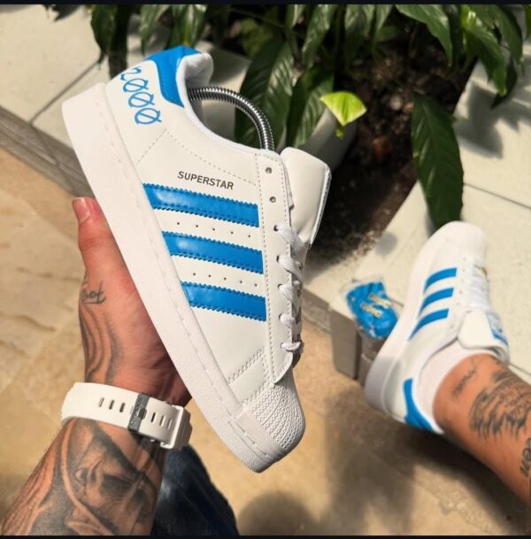 ADIDAS SUPERSTAR BLESSD BLANCA AZUL
